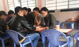 Một đám cờ úp. Ảnh: L.C.T 