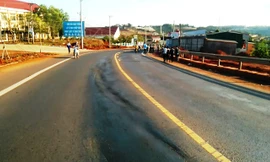 Đoạn bị sụp lún sẽ sớm được sửa chữa.