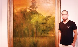 Bức “Chiều vàng Đại Lải” của Nguyễn Khắc Chinh (ảnh) được Hội Mỹ thuật Việt Nam đề nghị “mua” nhưng họa sĩ từ chối “bán”.