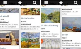 Website mới đây đăng tải và bán công khai tranh nhái của Đặng Tiến, sau phải gỡ bỏ và xin lỗi.