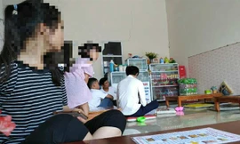 Một tụ điểm từng là nơi tuyên truyền Hội Thánh Đức Chúa Trời trái phép ở thị trấn Phát Diệm, Kim Sơn, Ninh Bình. Ảnh: Minh Đức.