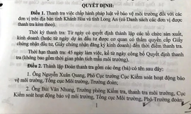 Theo Quyết định, ông Cục phó Nguyễn Xuân Quang là Trưởng đoàn thanh tra.