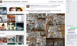 Niêm yết hàng trên mạng.