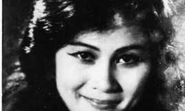 Bức ảnh nhiều năm treo ở Trung tâm chiếu phim quốc gia: Tuệ Minh thời vào vai Phượng trong vở kịch Cách mạng.