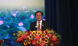 Bí thư Thành ủy Hà Nội Phạm Quang Nghị phát biểu tại phiên trù bị chiều 31/10.