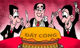 Tranh của họa sỹ Khều đăng trên Tiền Phong.