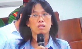 Huỳnh Thị Bảo Ngọc tại phiên tòa xét xử “Bầu Kiên”