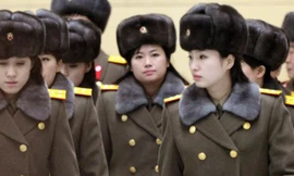 Các thành viên trong ban nhạc nữ Moranbong được ví như nhóm Spice Girls của Anh. Ảnh: SCMP