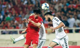 ĐTVN đã giành vé dự VCK Asian Cup 2019 sau trận hòa khá may mắn trên sân nhà trước ĐT Afghanistan. Ảnh: VSI.