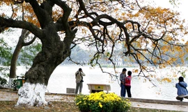 Bờ Hồ yên bình và ám ảnh. Ảnh: Hồng Vĩnh