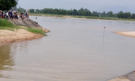 Khúc sông nơi em H. bị đuối nước