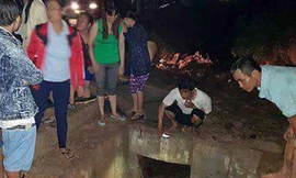 Miệng cống nơi bé T nước cuốn 