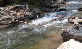 Khu vực suối mà anh Huy phát hiện quả bom.