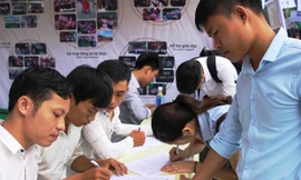 Tại ngày hội lần này, nhiều sinh viên có cơ hội tìm được việc làm ngay trước khi ra trường