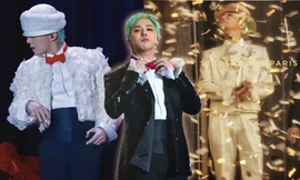 Bóc đồ G-Dragon trong đêm nhạc ở Paris: Tuxedo lịch lãm, tóc xanh tựa Joker