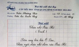 Học sinh lớp 5 viết chữ đẹp hơn in