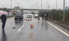 Hiện trường nơi xảy ra vụ tai nạn thương tâm 