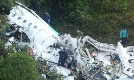 Máy bay chở đội bóng Brazil không còn nhiên liệu tại thời điểm bị rơi.