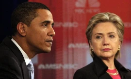 Tổng thống Obama và bà Hillary Clinton. Ảnh: Reuters