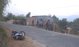 Hiện trường vụ tai nạn.