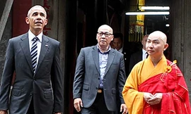 Ba tuần chuẩn bị cho 10 phút đón ông Obama ở chùa Ngọc Hoàng