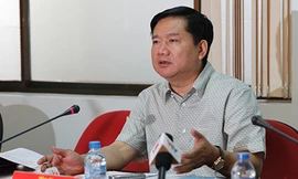 Bí thư Thành ủy TPHCM Đinh La Thăng trong buổi làm việc với Huyện ủy Củ Chi (ảnh: Quốc Anh).