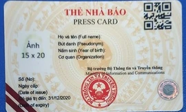Chi tiết mẫu Thẻ Nhà báo mới, thời hạn 2016-2020