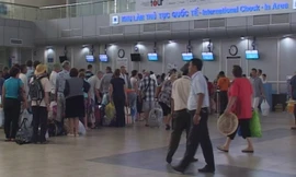 Khu vực ga đi quốc tế Cảng Hàng không quốc tế Cam Ranh. Ảnh: Báo Giao thông.