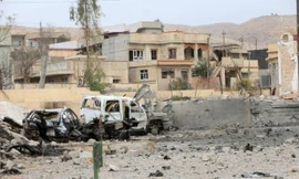 Thị trấn Bashiqa được quân đội chính phủ Iraq giải phóng khỏi IS. Ảnh: Reuters