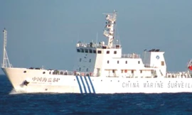 Tàu hải giám Trung Quốc mang số hiệu 84 vi phạm quyền chủ quyền và quyền tài phán của Việt Nam Nguồn: TTXVN