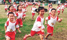 Trường mầm non Đông Phương của tập đoàn Phong Thái, chỗ vui chơi lý tưởng cho con em công nhân	Ảnh : Nguyễn Nam