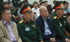 Các bị cáo tại tòa phúc thẩm.