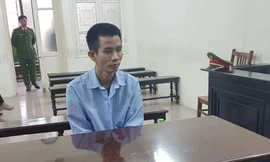 Bị cáo Nguyễn Văn Hiệp tại tòa.