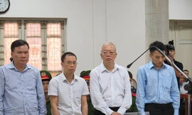 Các bị cáo trong vụ án. Riêng Vũ Đình Duy vẫn đang bị truy nã.