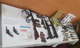 Một số vũ khí được Công an Hà Nội thu giữ