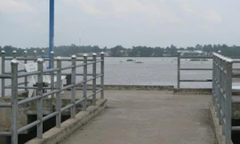 Hiện trường nơi em P. đuối nước.