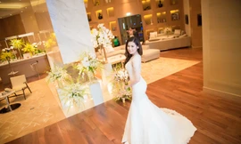 Á hậu Tú Anh xinh đẹp trong mẫu váy cưới lộng lẫy.