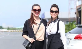 Hà Hồ, Jennifer Phạm đọ vẻ quyến rũ và sành điệu.