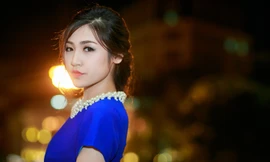 Á hậu Tú Anh kín đáo và thanh lịch.