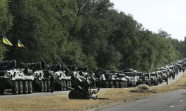 Binh sỹ Ukraine đóng quân tại khu vực Mariupol