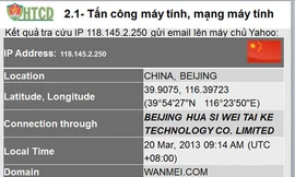 Hacker Trung Quốc đánh cắp dữ liệu Việt Nam
