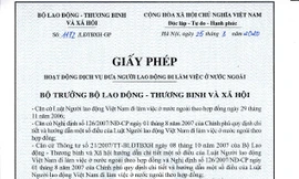 Công bố giấy phép công ty Cổ phần Cung ứng Nhân lực Quốc tế Đại An