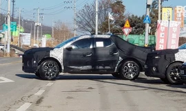 Bán tải Hyundai Santa Cruz lộ ảnh chạy thử