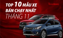 Top 10 ô tô bán chạy nhất tháng 11 tại Việt Nam