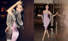 Angela Phương Trinh mặc gợi cảm, khoác áo lông thú gây tranh cãi