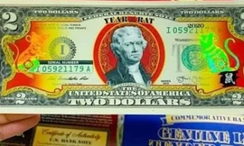 Tờ 2 USD in hình chuột mạ vàng được rao bán rầm rộ