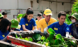 Một ngày làm sạch môi trường cùng á hậu Hoàng Thùy