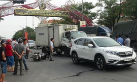 Hiện trường vụ tai nạn giao thông.