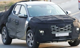 Bán tải Hyundai Santa Cruz lộ ảnh chạy thử mới