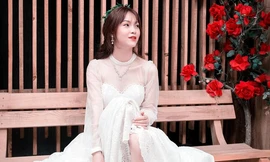 Cô gái xinh xắn dành 3 tháng tự tay may váy cưới gây 'sốt' mạng